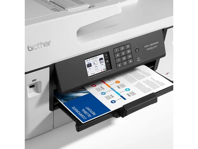 Brother MFC-J6540DWE - Multifunktionsprinter - farve - blækprinter - A3/Ledger (medie) - op til 25 spm (kopiering) - op til 28 spm (udskriver) - 250 ark - 33.6 Kbps - USB 2.0, LAN, Wi-Fi(n) - med 4 måneder EcoPro-abonnement