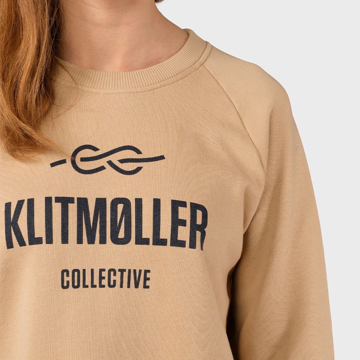 Klitmøller Collective Maja Logo Crew, dame (Sand)