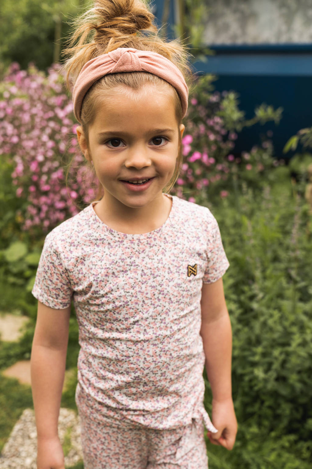 Koko Noko gebloemd T-shirt roze