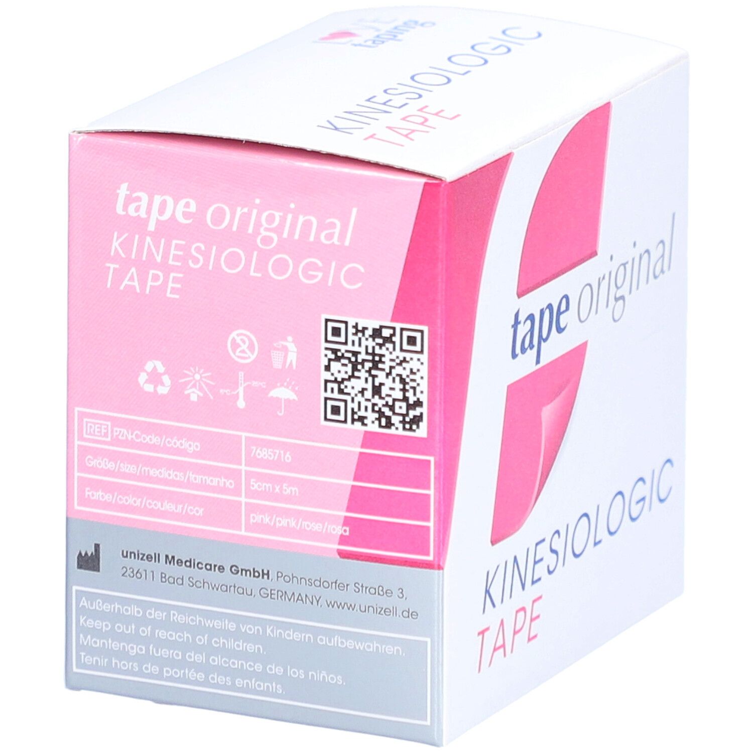 Kinesio tape original Kinesiologic Tape pink 5 cm x 5 m