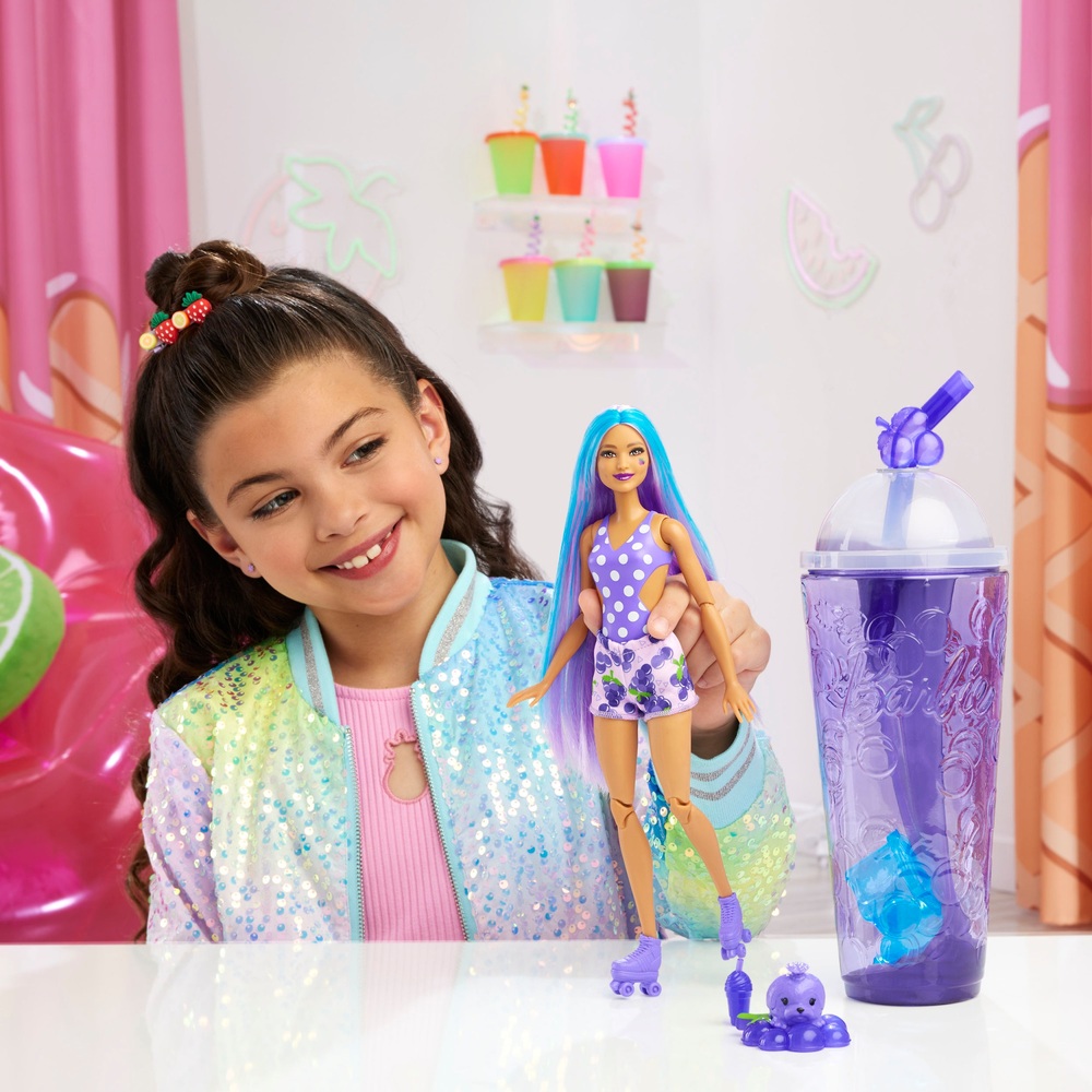 Barbie Pop Reveal Fruchtserie – Puppe und Überraschungen mit Traubenduft