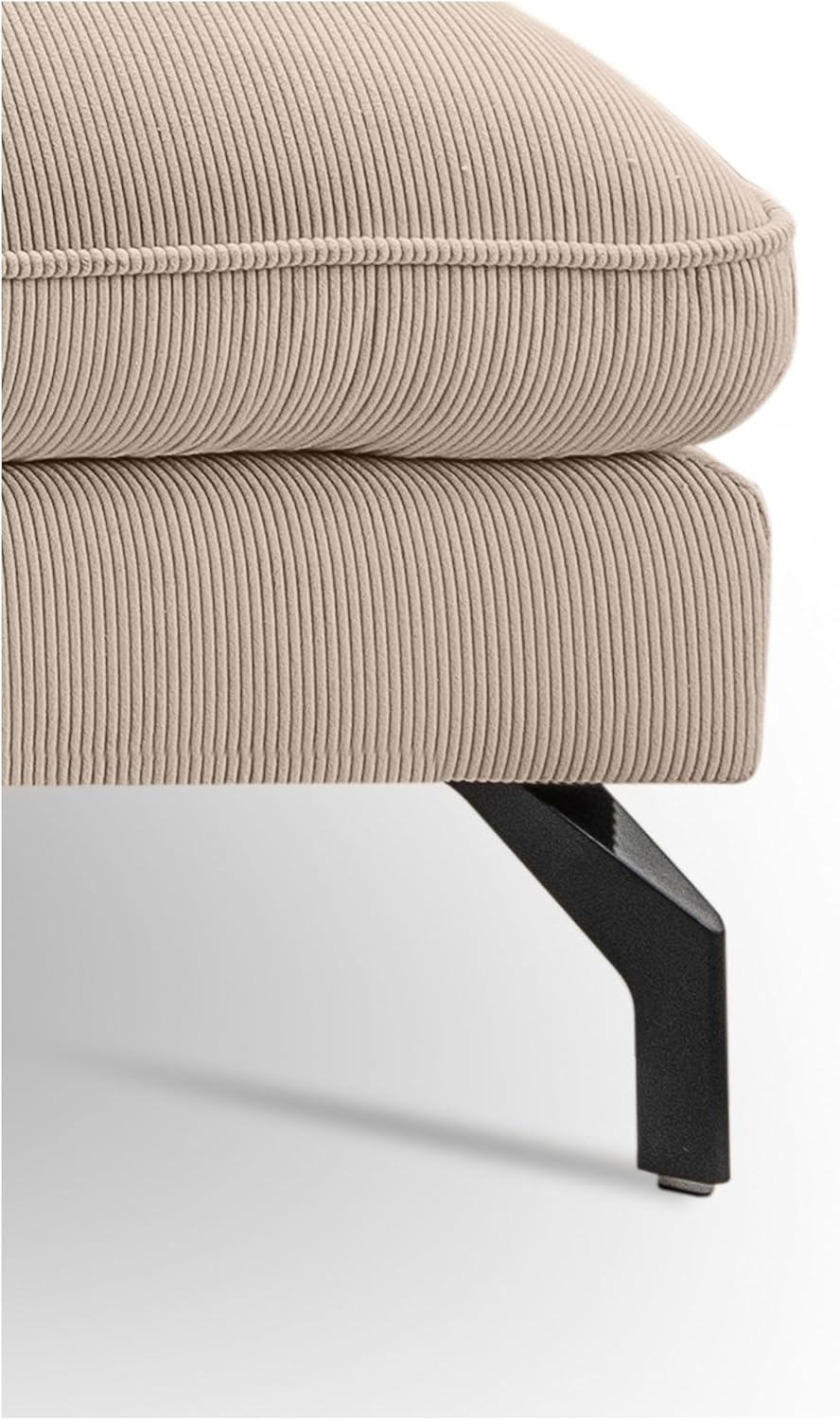 xonox.home Sofa U-Form rechts Toronto Wohnlandschaft Polstersofa Couch Kleincord beige B/H/T: 202x87x361cm