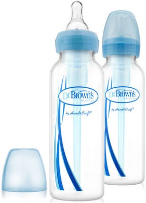 Dr. Browns Tåteflaske 250 ml 2-pack, Blå
