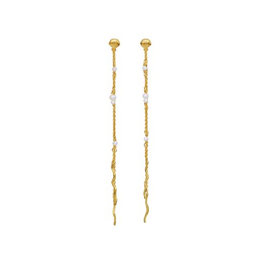 Maanesten Sirena Øreringe, 18 Ct Gold Plated
