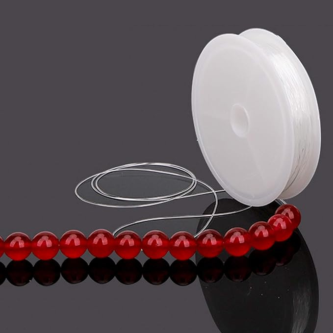 (0.4mmx15m) Elastisches Nylonband DIY Schmuck Herstellungs Band Bastel Schnur für Armband / Kette - Transparent