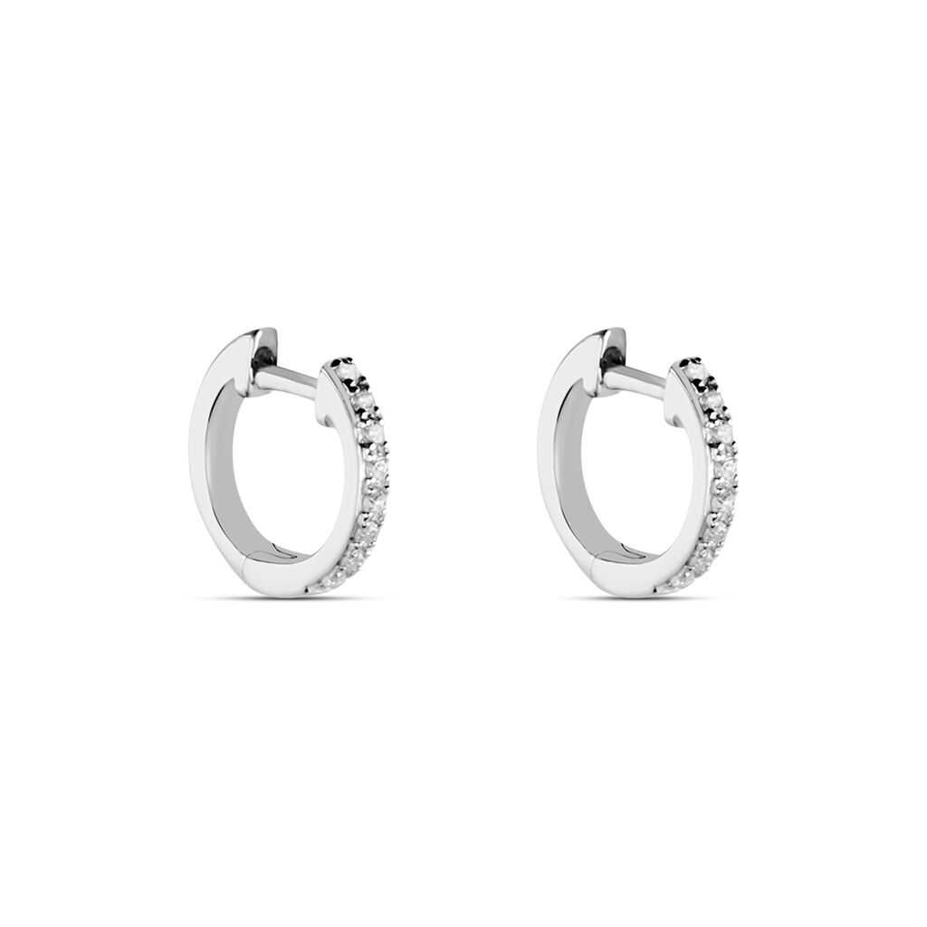 Créoles Or Blanc Aryana Diamants