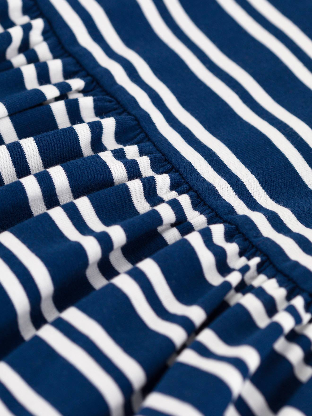 Vestido curto de algodão orgânico azul PETIT BATEAU com mangas curtas