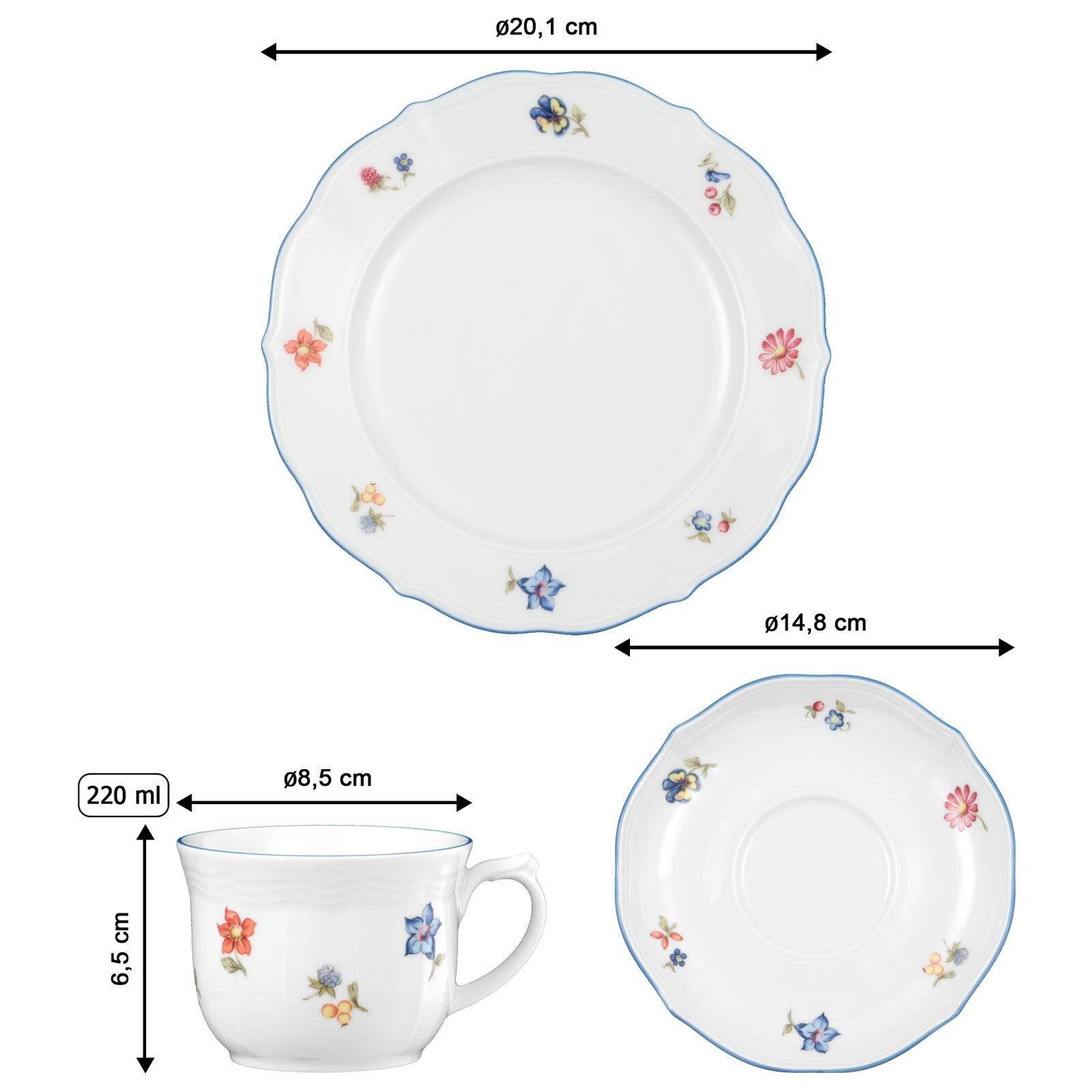 Seltmann Weiden Kaffeeservice Sonate Nostalgie 18er Set