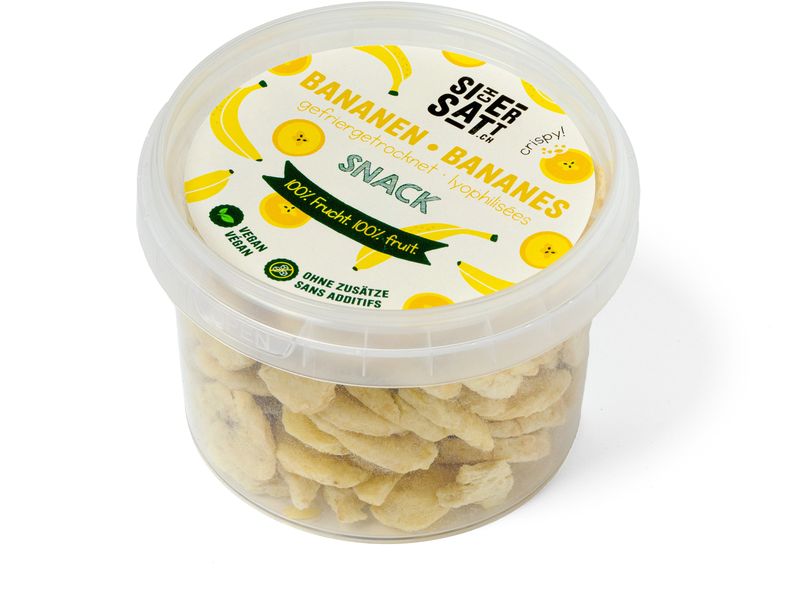 SicherSatt Bananen Snack gefriergetrocknet 45 g Gefriergetrockneter Früchtesnack im praktischen Format