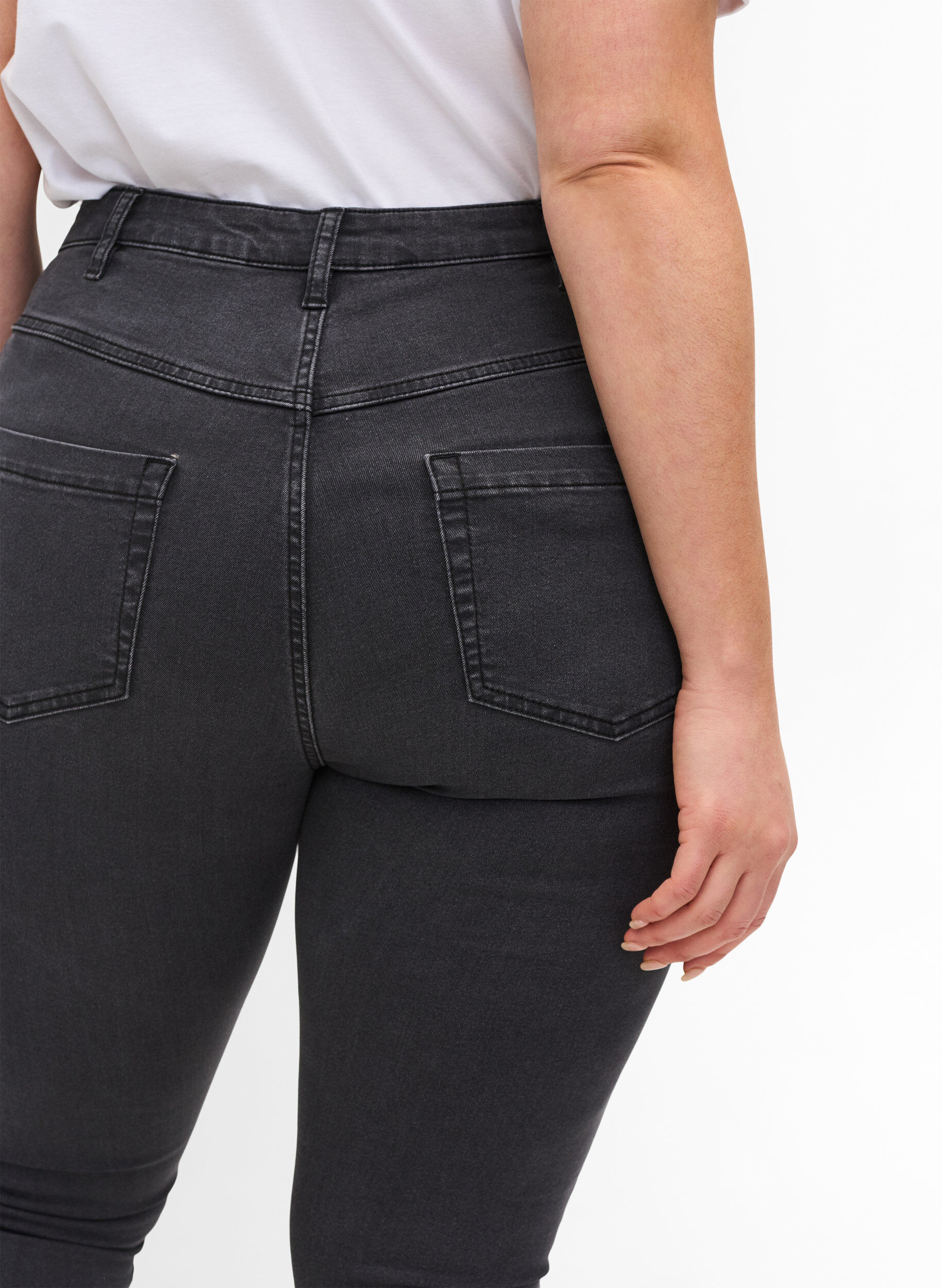 Højtaljede super slim Amy jeans