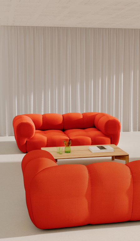 Objekte unserer Tage Sander 2,5-zits bank met arm Midnight Blue