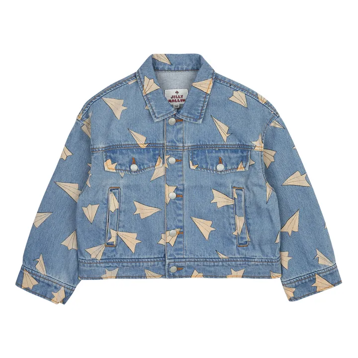 Jelly Mallow Veste en Jean Avion de Papier | Bleu