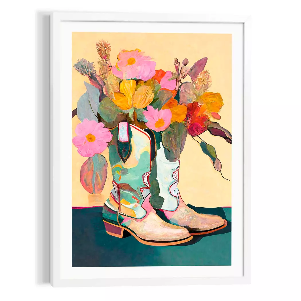 Wandbild 50 x 70 cm Flower Boots