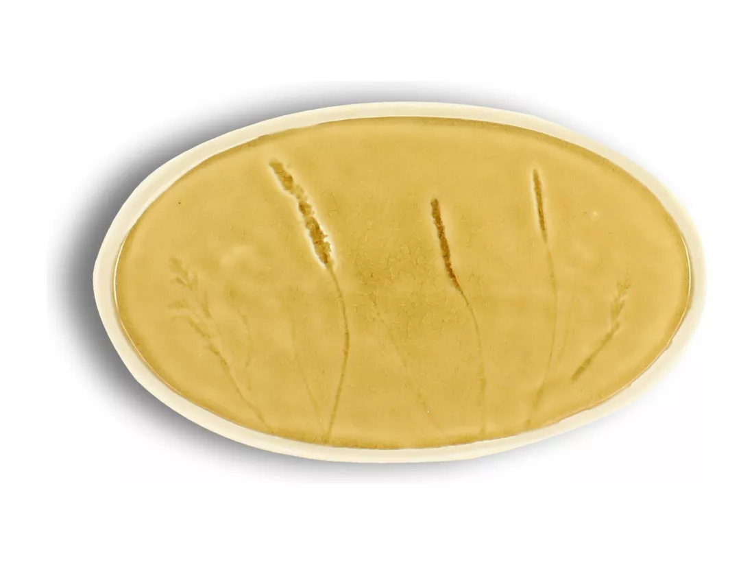 Ogo Living - Plat Ovale Fle 29.5x17cm En Gres Moutarde