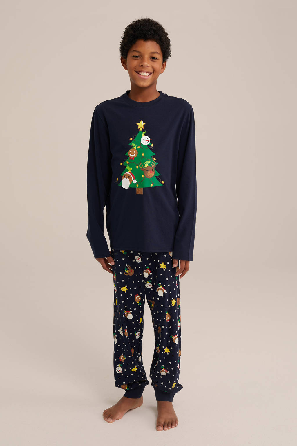 WE Fashion pyjama donkerblauw