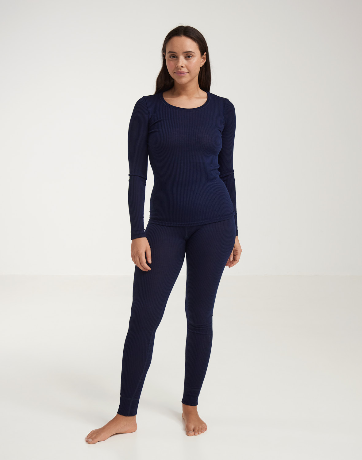 Legging van merinowol voor dames in Retro-rood