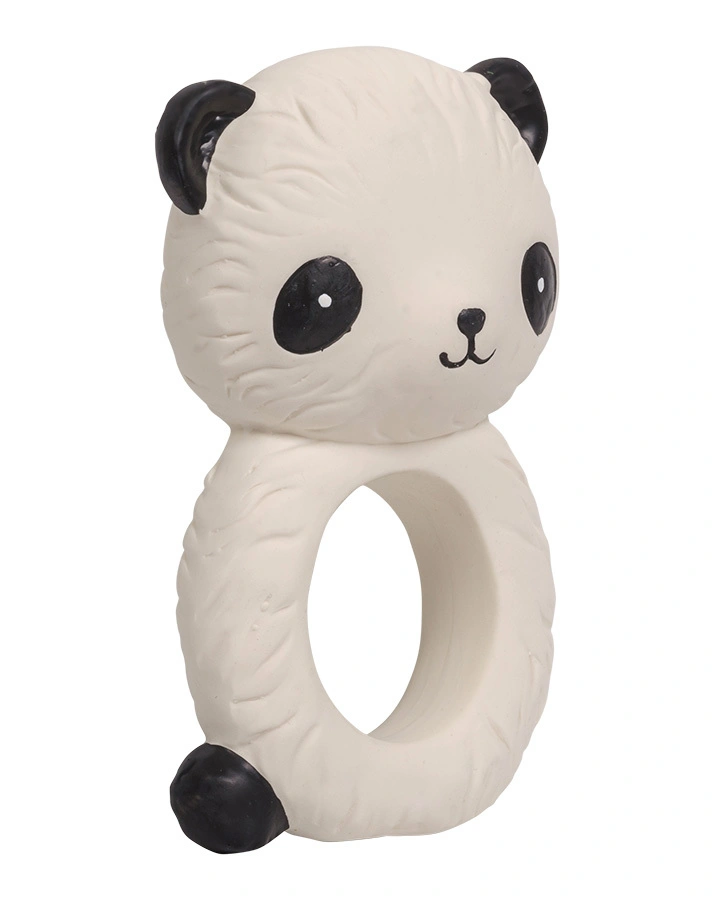 Beißring PANDA in weiß/schwarz