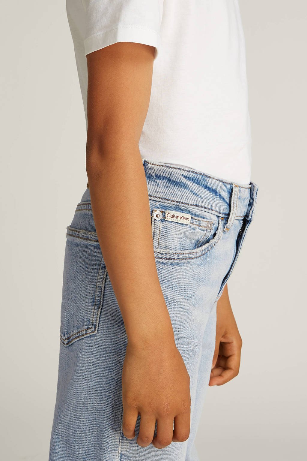 Calvin Klein wide leg jeans light blue denim