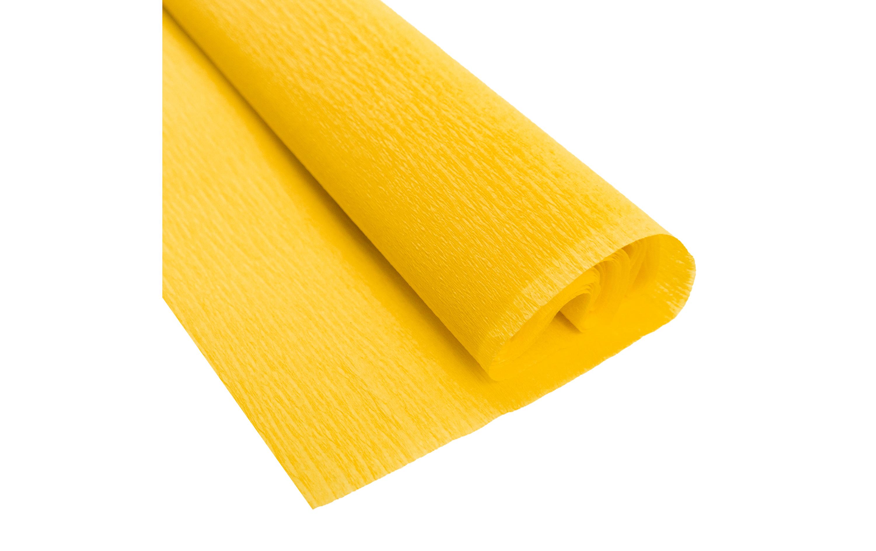 Krepppapier 50 cm x 2.5 m, 32 g/m², DunkelgelbBastelkrepp auf der Rolle