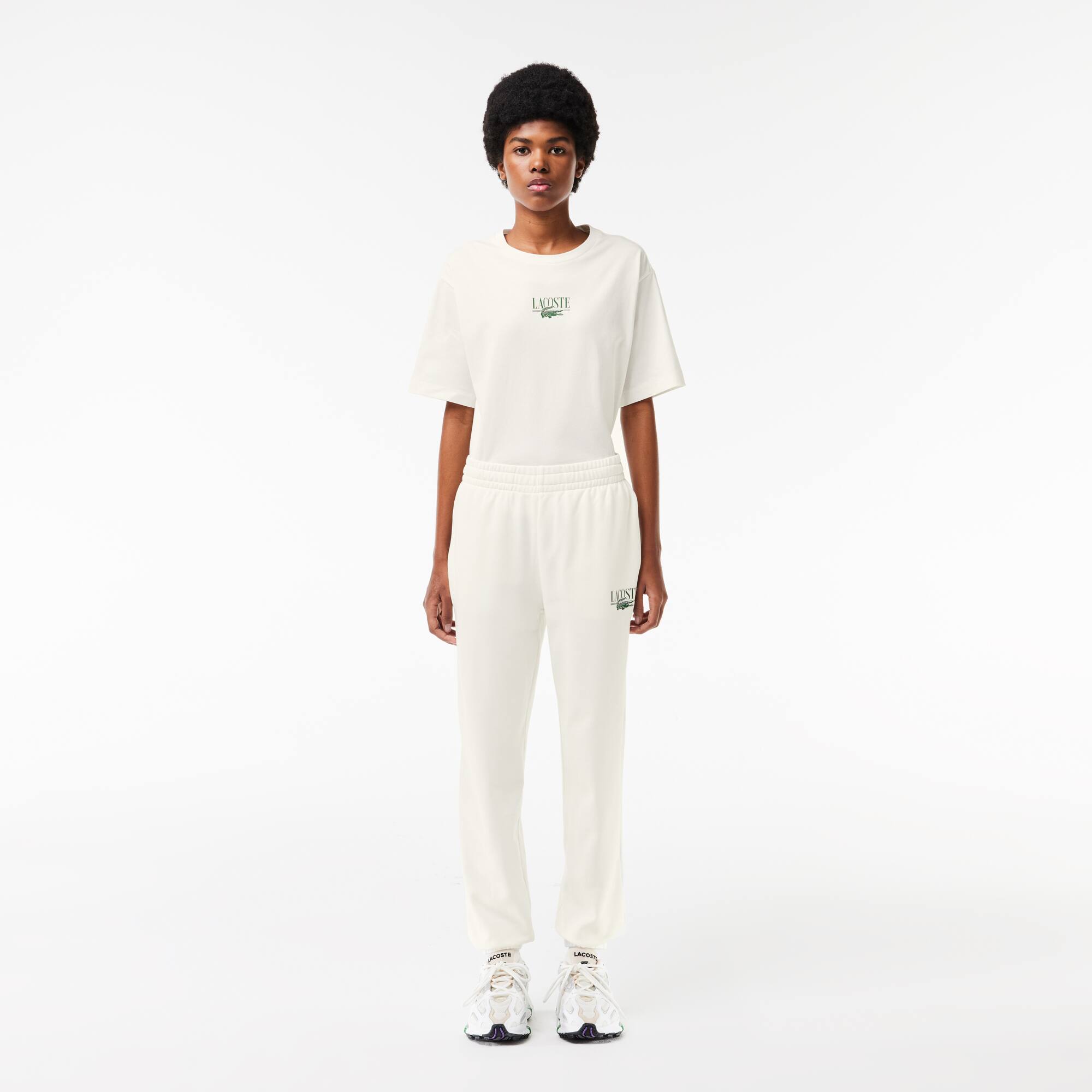 LACOSTE Jogginghose mit Aufdruck Traningshosen - Weiss - Lacoste - Damen