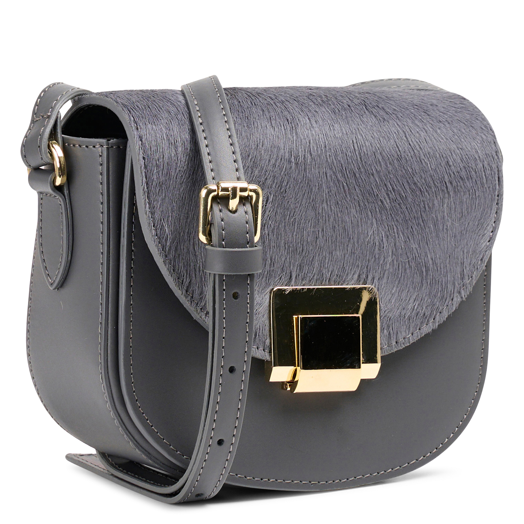 ELISE - Sac bandoulière en cuir | Gris