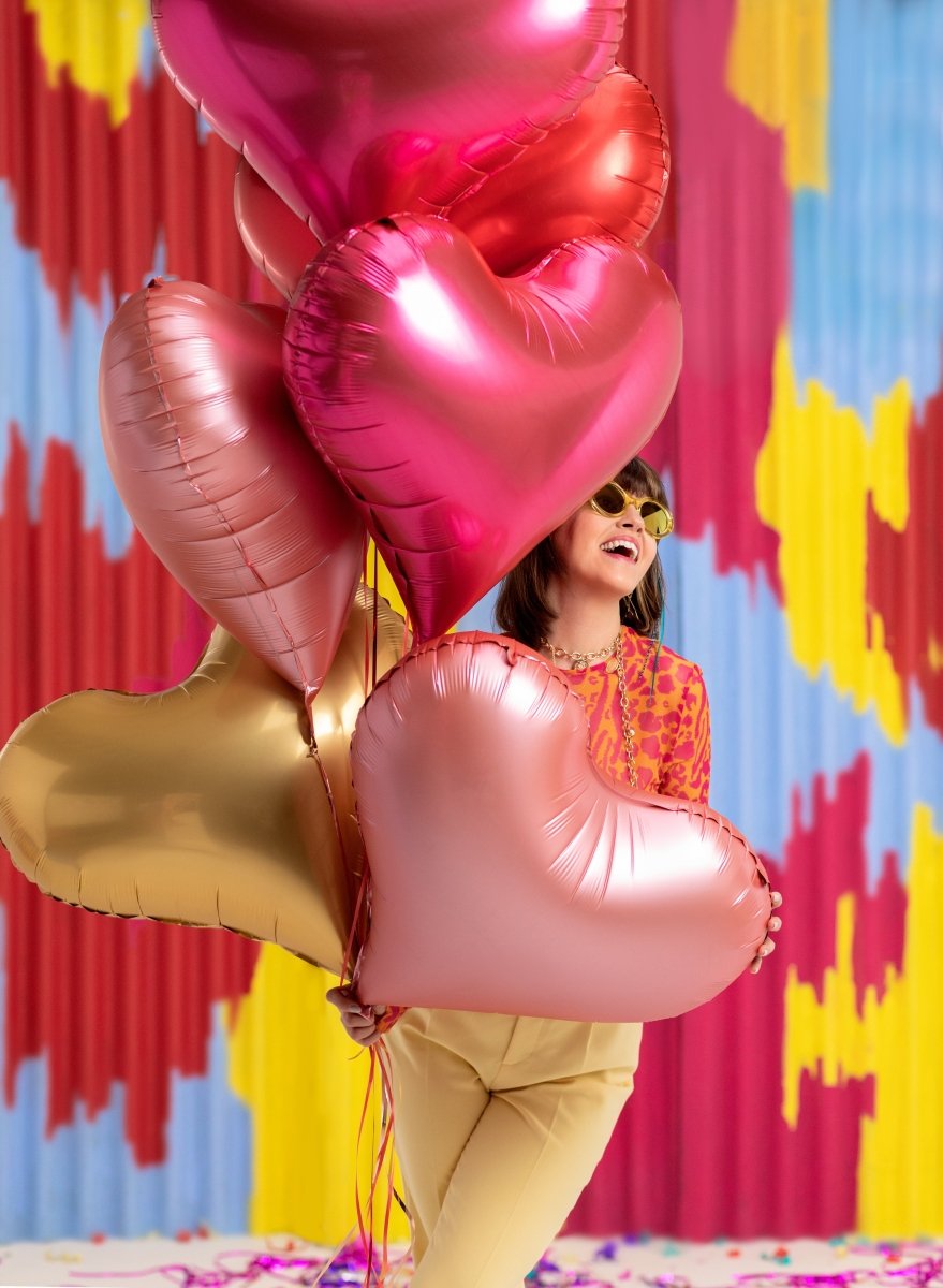 Hart Helium Ballon Goud Leeg 75cm