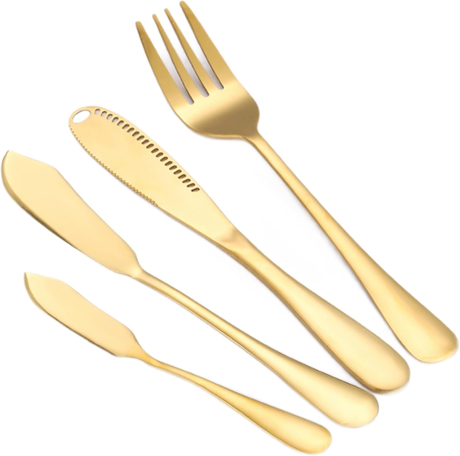 72 teiliges Besteck-Set für 12 Personen aus hochwertigem 18/10 Edelstahl in Gold