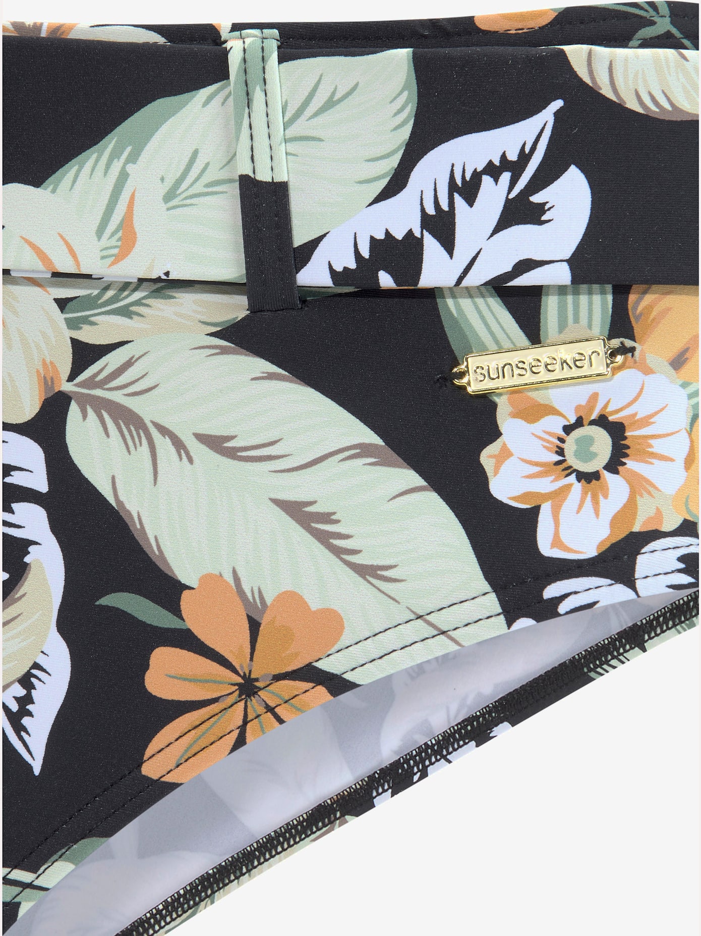 Bas de maillot de bain taille haute imprimé tropical tendance