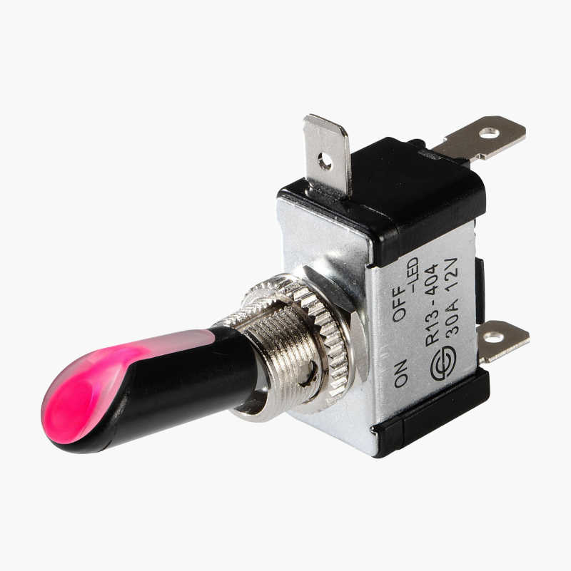 Vippebryter med belyst arm, 12 V, 30 A