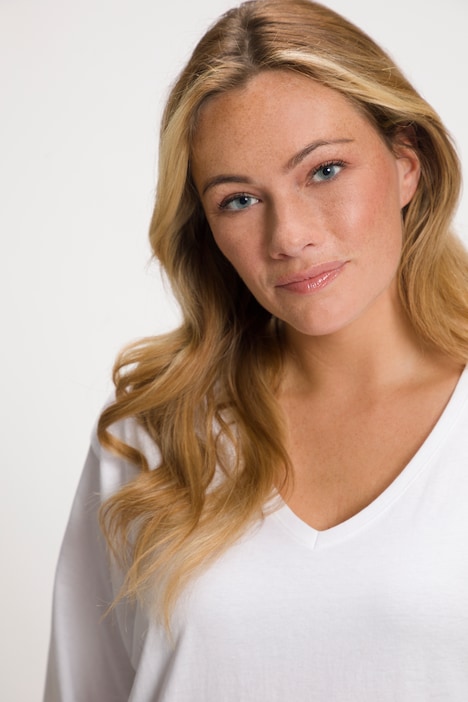 T-Shirt, V-Ausschnitt, Relaxed, Halbarm