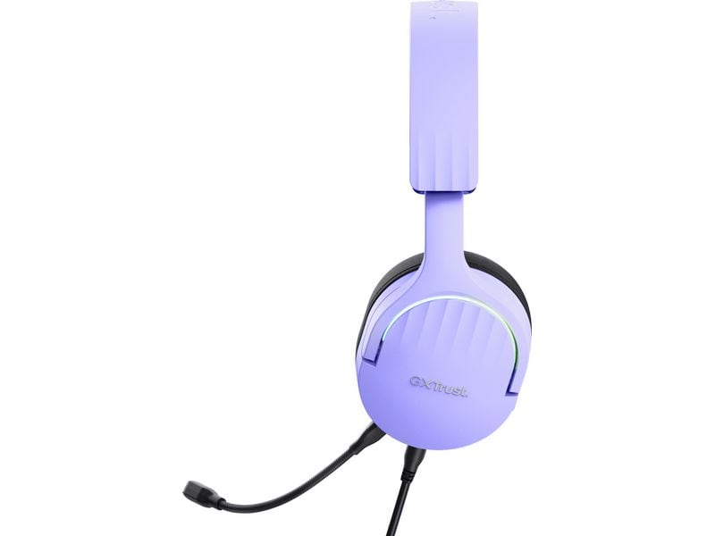 Trust Headset GXT 490 FAYZO Schwarz/Violett Leistungsstarkes ohrumschliessendes 7.1 USB-Gaming-Headset für ein immersives Gaming-Erlebnis