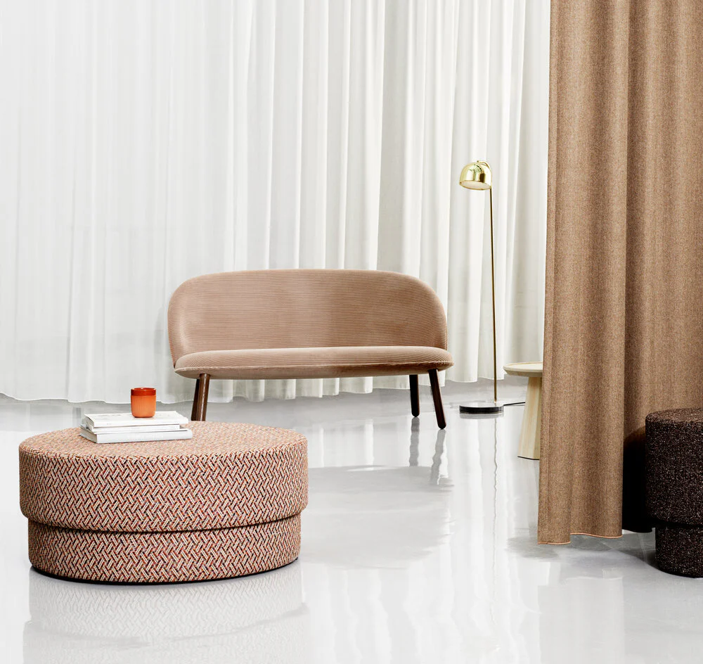 Normann Copenhagen  Silo Puf, stor, Carnival Red/Wynwood 13 - H39/Ø90 cm