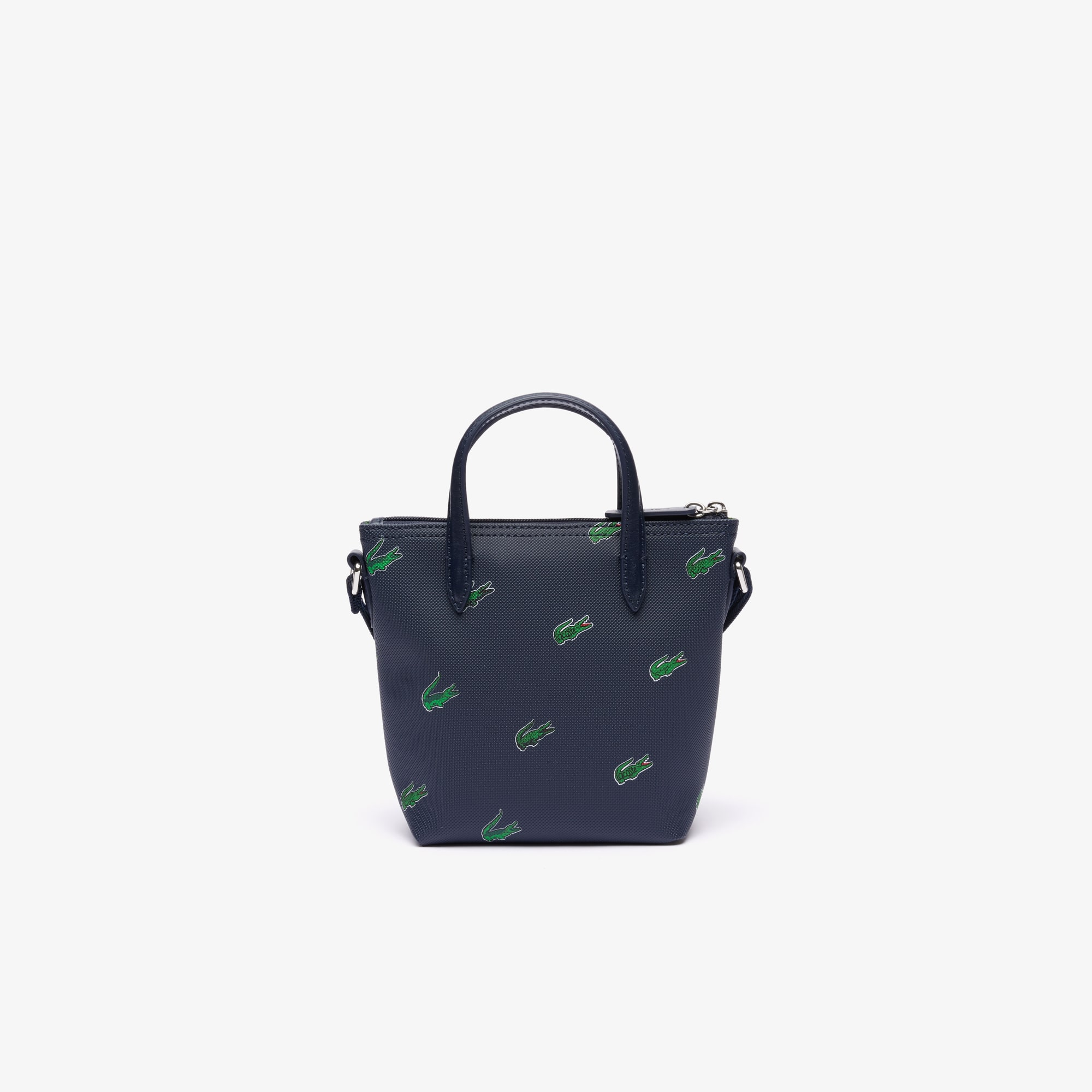 Mini sac cabas crossover imprimé crocodile Sacs à bandoulière - Bleu - Lacoste - Femme