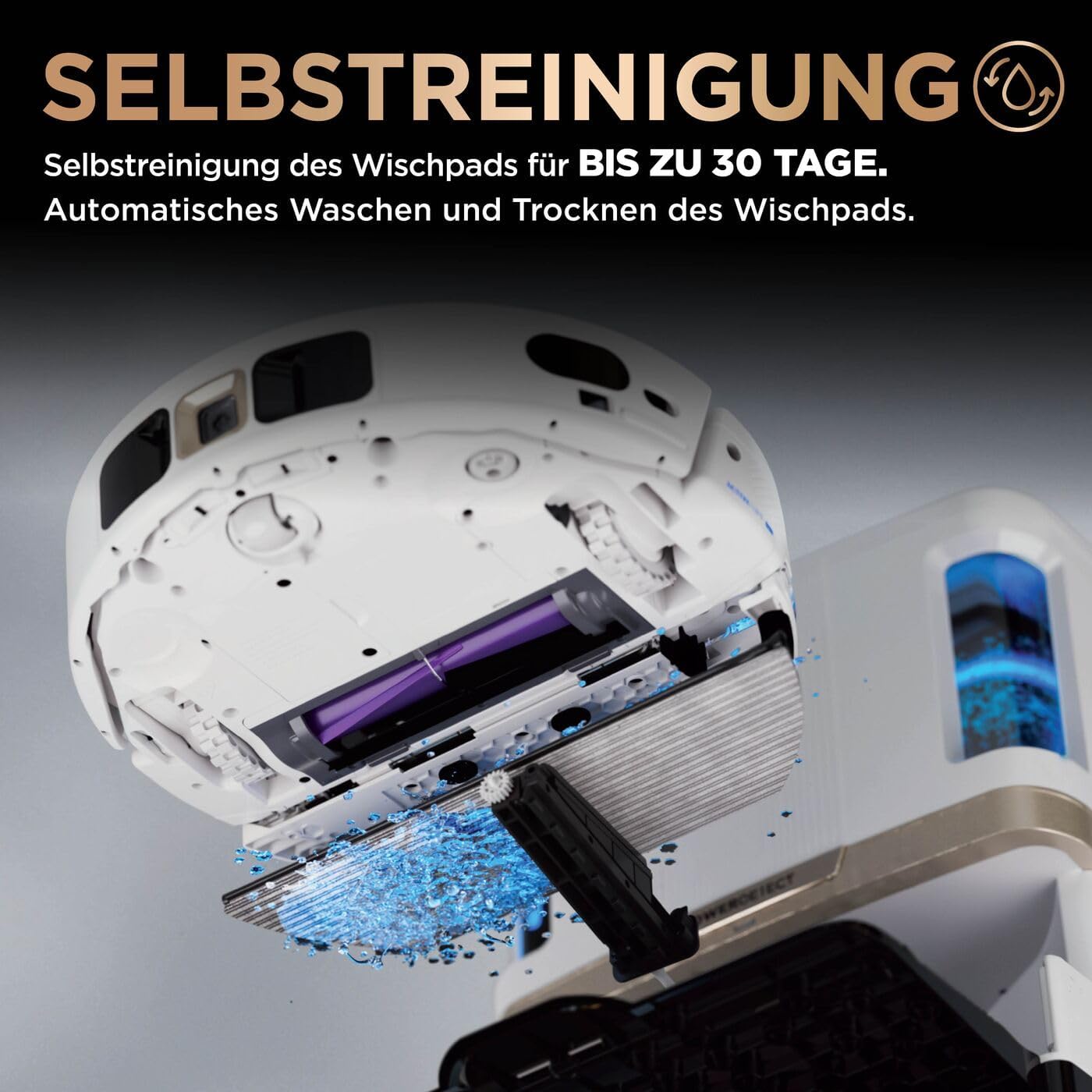 Shark PowerDetect 2-in-1-Saug- & Wischroboter, NeverTouch Pro 60 Tage, Selbst-Entleerung, Befüllung & -Reinigung, 3D- & LiDAR-Navi, NeverStuck-Hindernisumgehung, App-Steuerung, Weiß, AV2820ZEEUWH