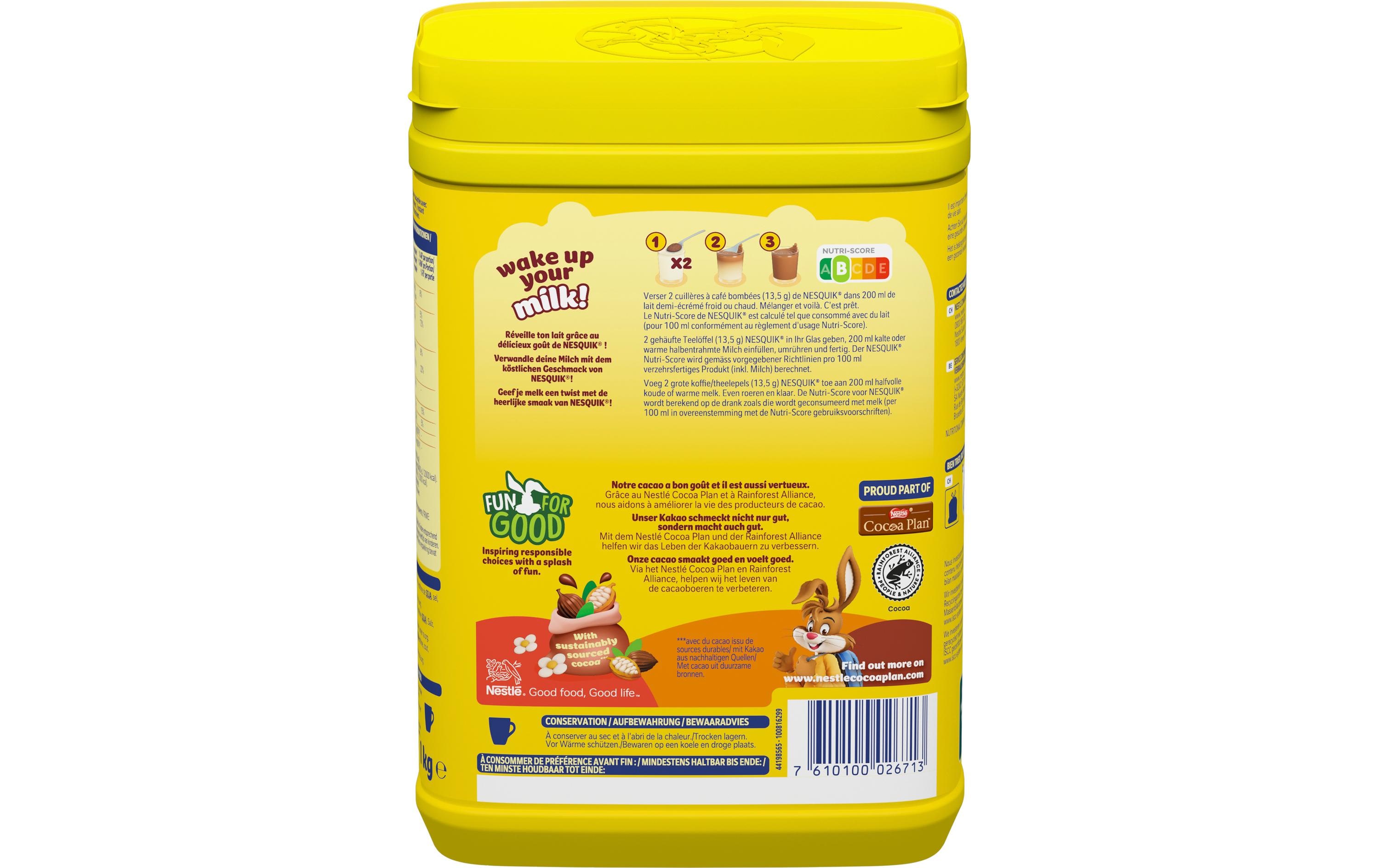 Kakaopulver Nesquik 1 kgKakaogetränkepulver in der Dose