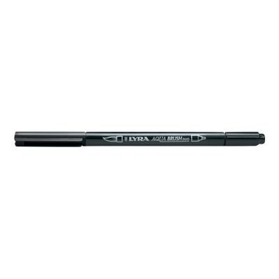 Lyra Aqua Brush Duo - Feutre pinceau double pointe - noir