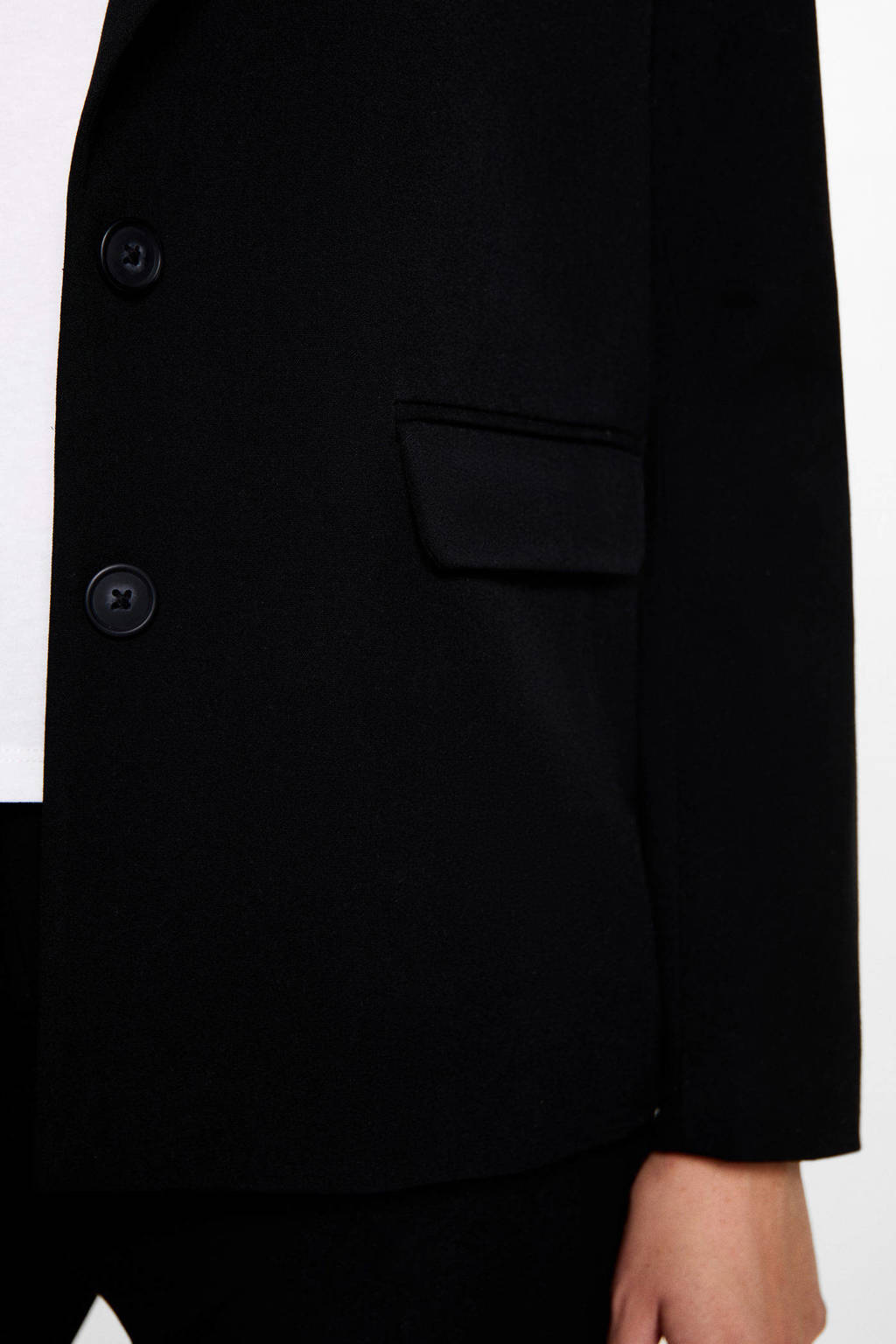 MANGO TEEN regular fit blazer zwart