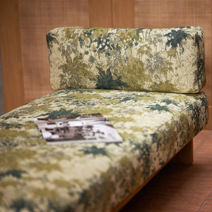 HKliving - Teak Outdoor Daybed, botanical