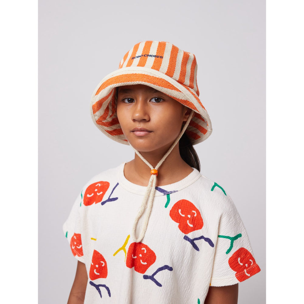 Køb Bobo Choses Orange Striped Bøllehat