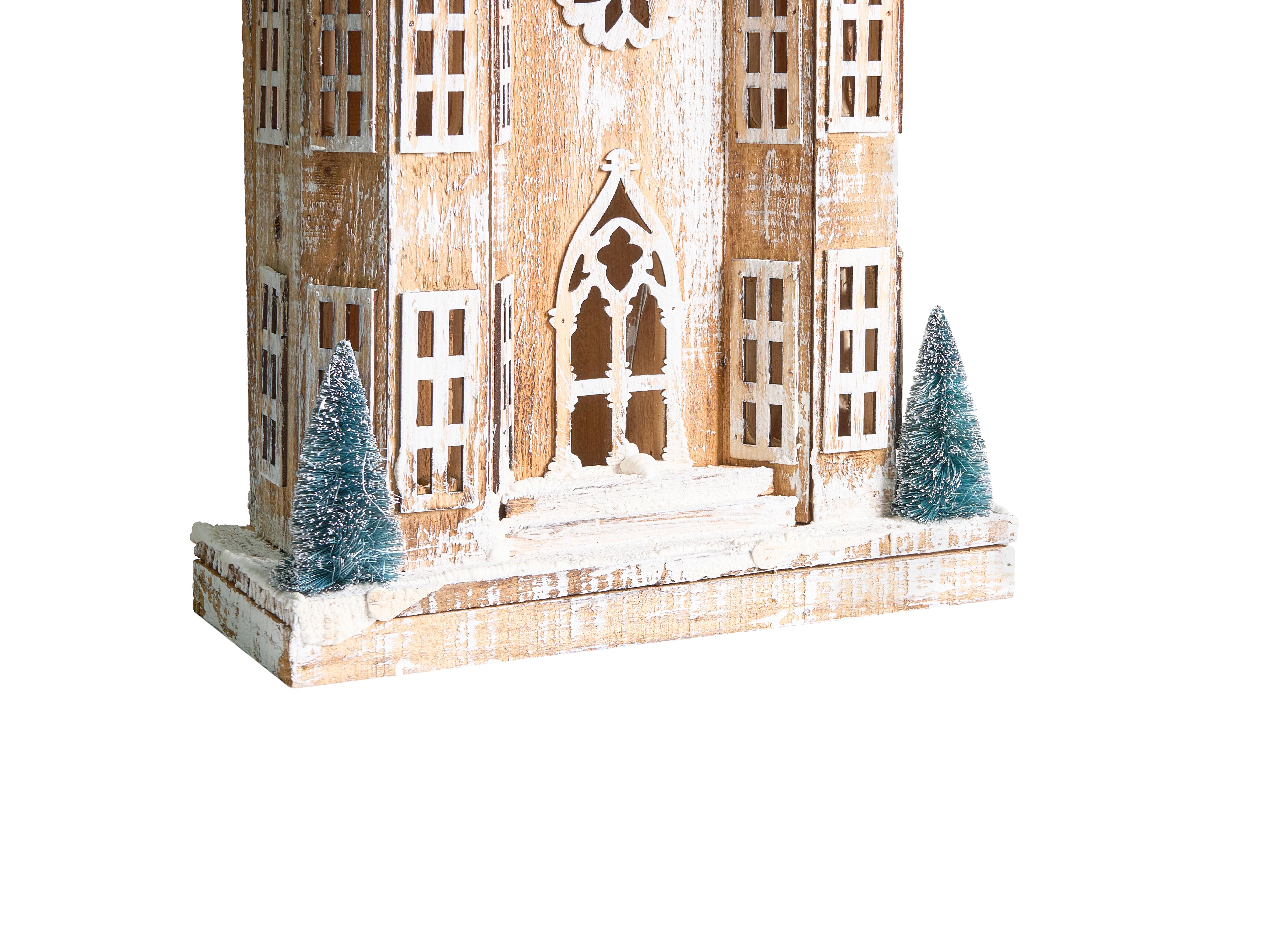 Kerstdecoratie LED UNARI Huis 50 cm Lichtbruin