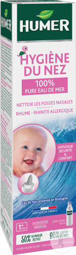 Humer Hygiène Du Nez Spray Nasal Nourrisson Et Enfant 100% Eau De Mer Non Diluée 150ml