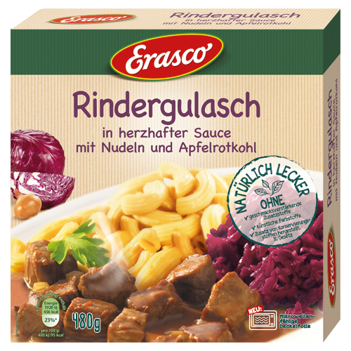 Erasco Rindergulasch 480g Fertiggericht MHD:10.12.25