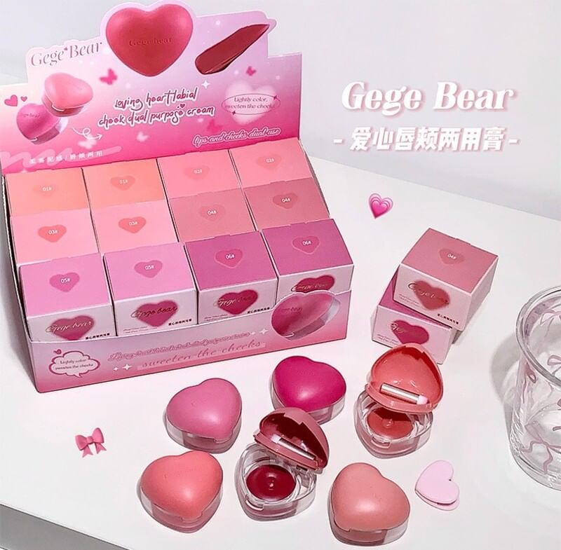 Gege Bear - Loving Heart Lip & Cheek Cream - 1-3