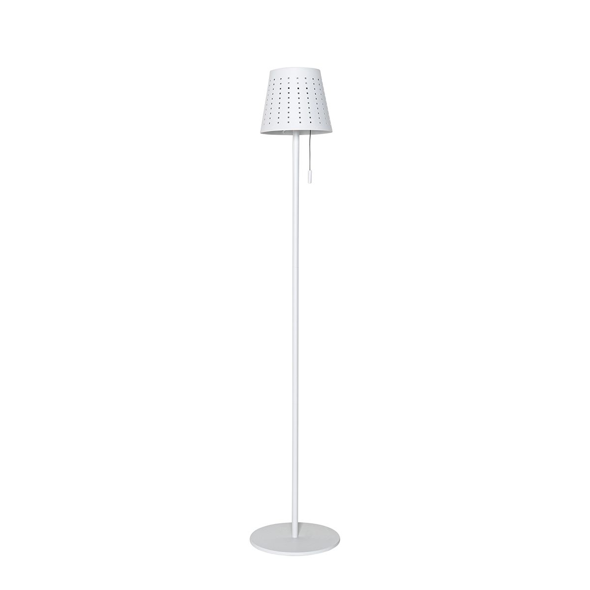 Buiten vloerlamp wit incl. LED 3-staps dimbaar op solar - Ferre