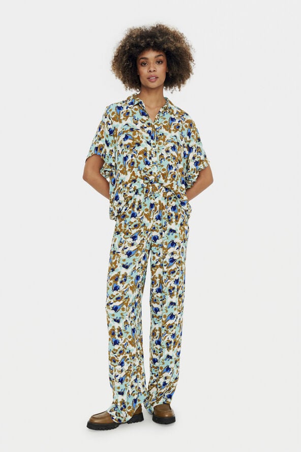 Saint Tropez DidiSZ Shirt Pastel turquoise flower mood