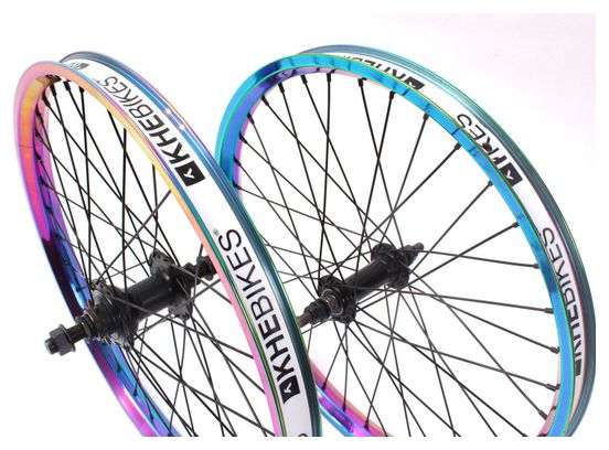 Jeu de Roues BMX 20 Pouces Oil Slick 14mm S/B KHEbikes