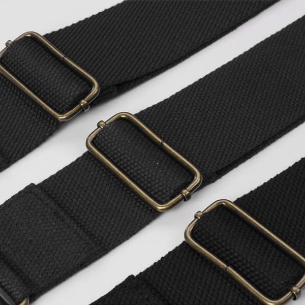 INF Justerbar myk nylon gitarreim bassreim med gitartilbehør Sort