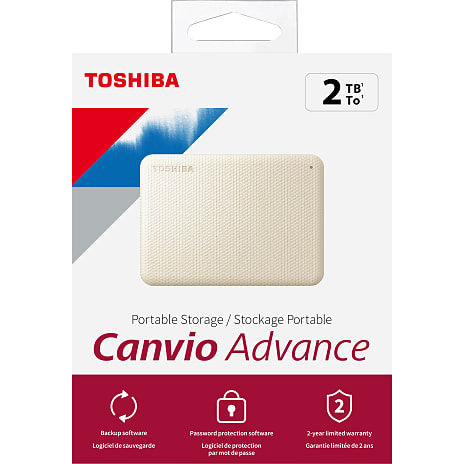 Toshiba Canvio Advance 2TB - lys beige