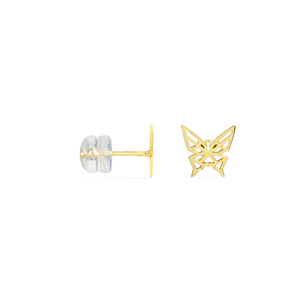 Boucles D'oreilles Puces Bartholomee Papillon Or Jaune