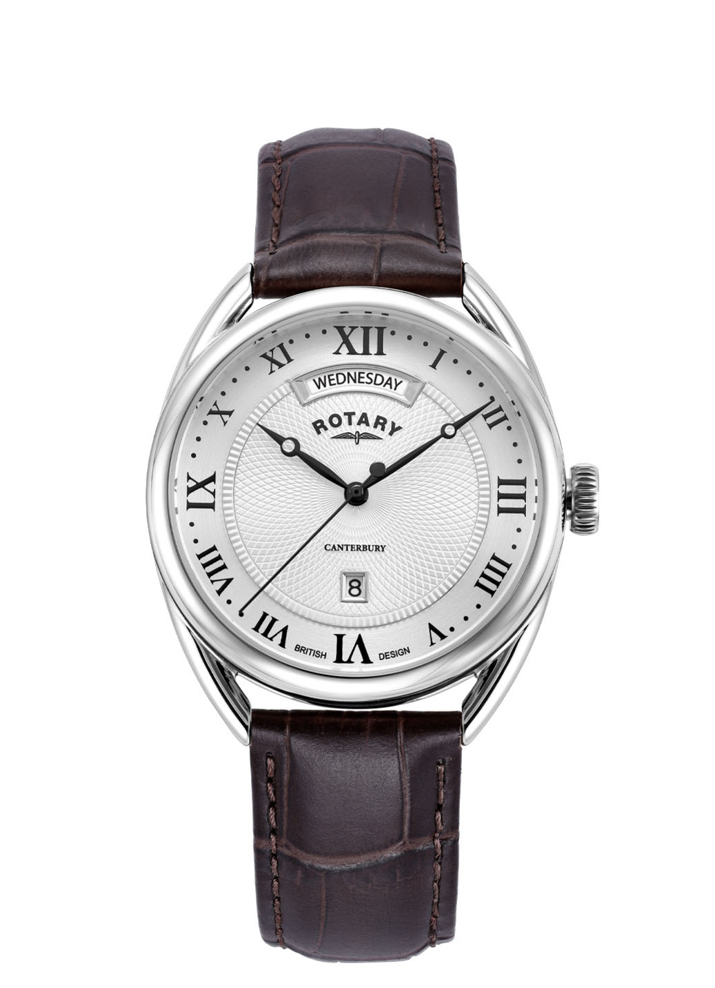Rotary Quartz-Herrenuhr mit Lederband